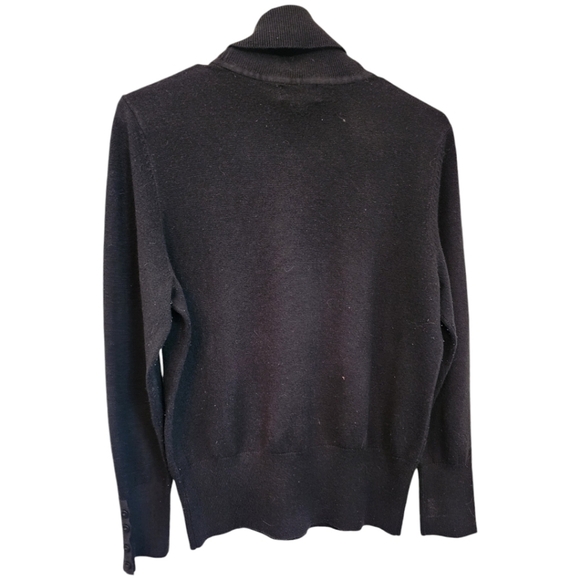 🔖Final Sale! JM Collection Womens Black Turtleneck Style Sweater - Picture 6 of 6